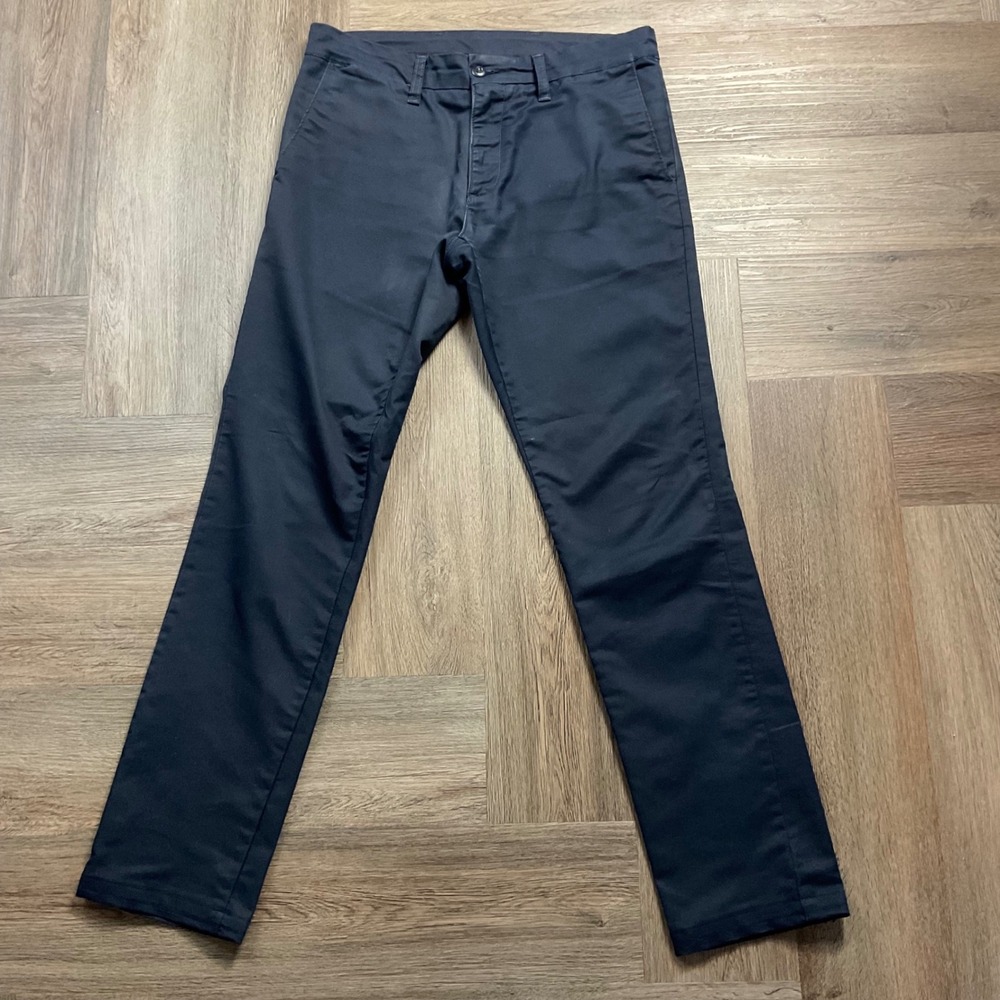 Carhartt WIP Sid Slim Tapered Chino Work Pants Pant Mens 32x30 Dark Navy Blue